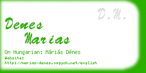 denes marias business card
